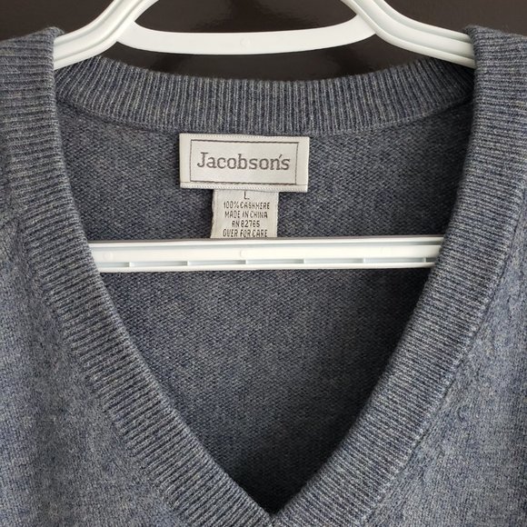 Jacobson's Large Blue Cashmere Sweater - Picture 2 of 5